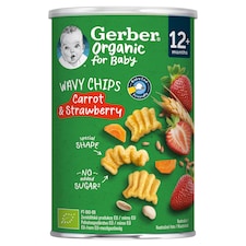 GERBER Wavy Chips Carrot and Strawberry 35g