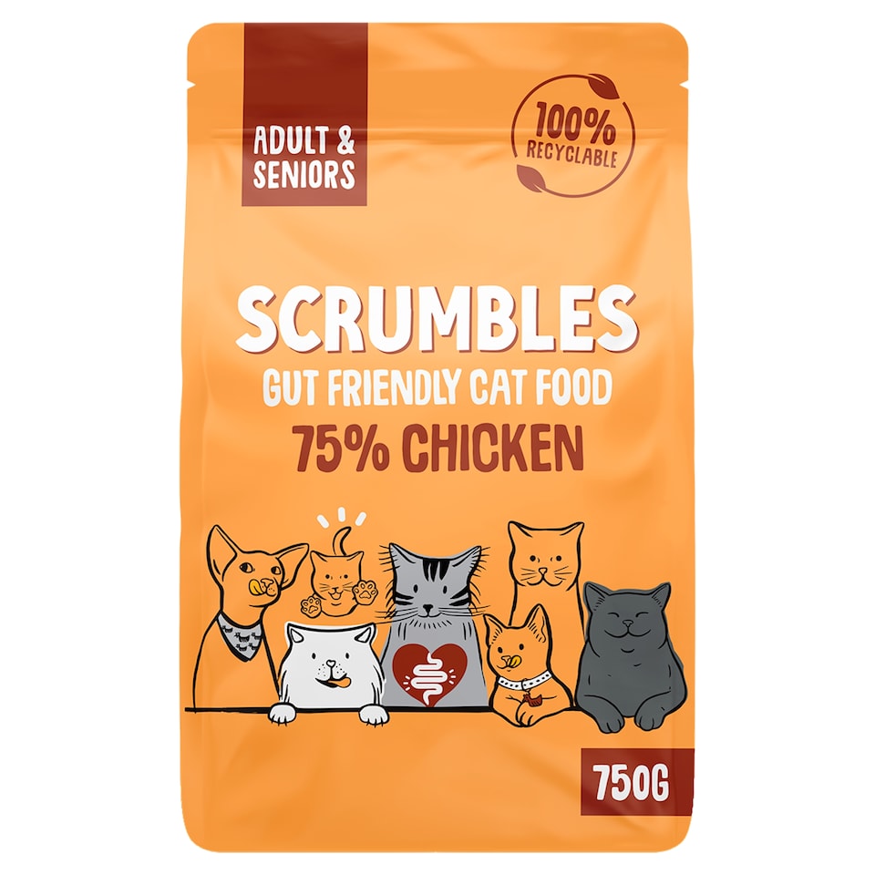 Scrumbles Chicken Dry Cat Food 750G