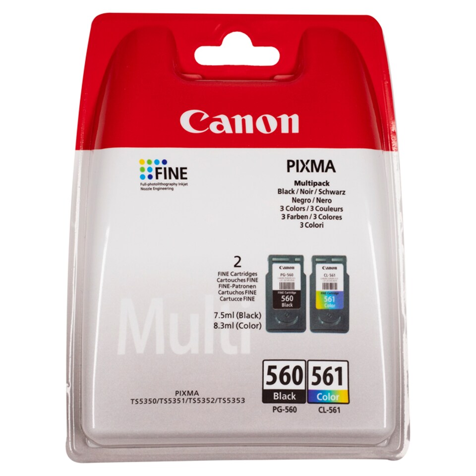 Canon Pg-560/Cl-561 Multipack Ink 2 Pack