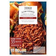 Tesco Slow Cooked Large Smoky BBQ Pulled Pork 700g 
