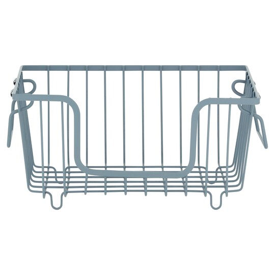 Tesco Grey Wicker Long Basket Tesco Groceries