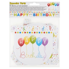 Decorata Party Happy Birthday papír felirat 2 m-es