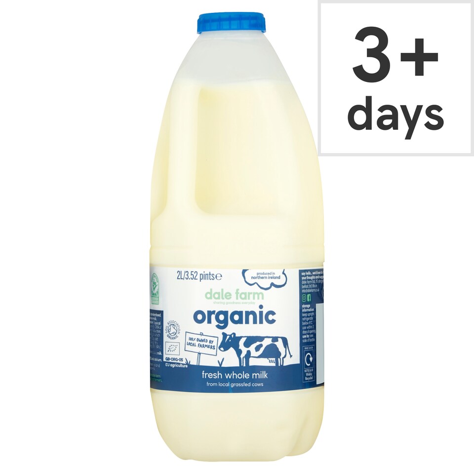 Dale Farm Organic Whole Milk 2 Litre