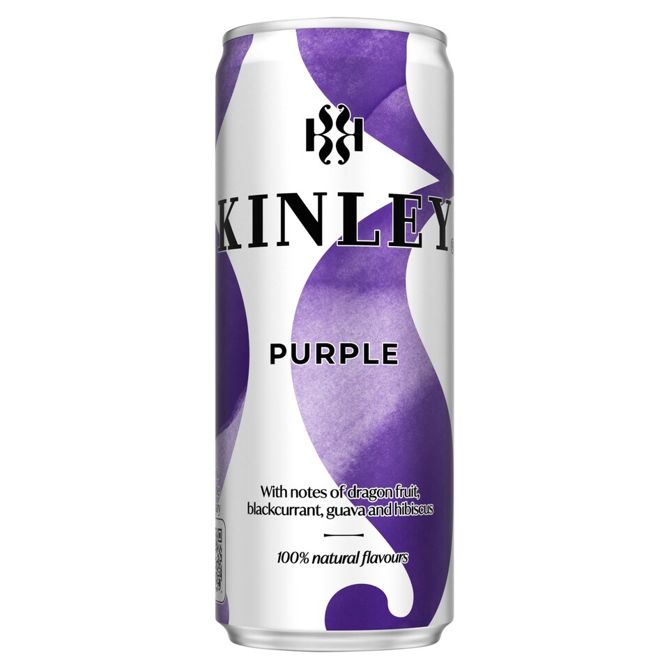 Kinley Purple Mixed Fruit-Flavored Carbonated Soft Drink with Sugar and Sweeteners 250 ml