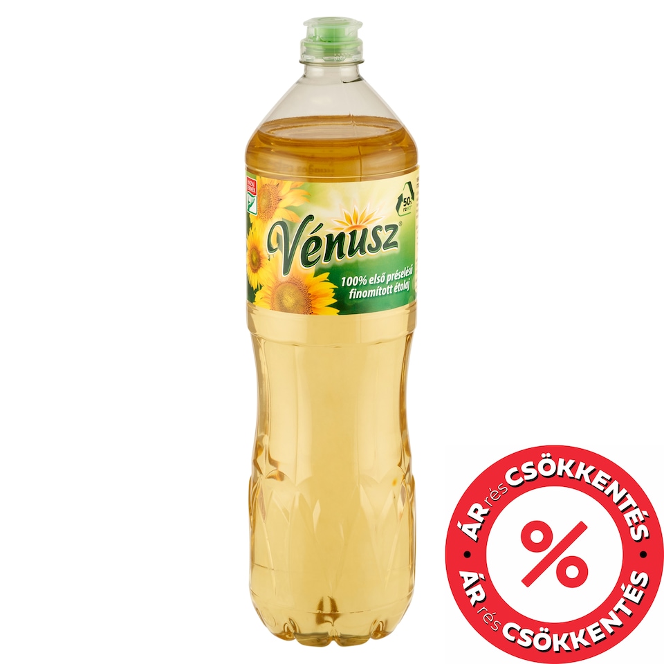 Vénusz 100% első préselésű, finomított napraforgó-étolaj 1 l