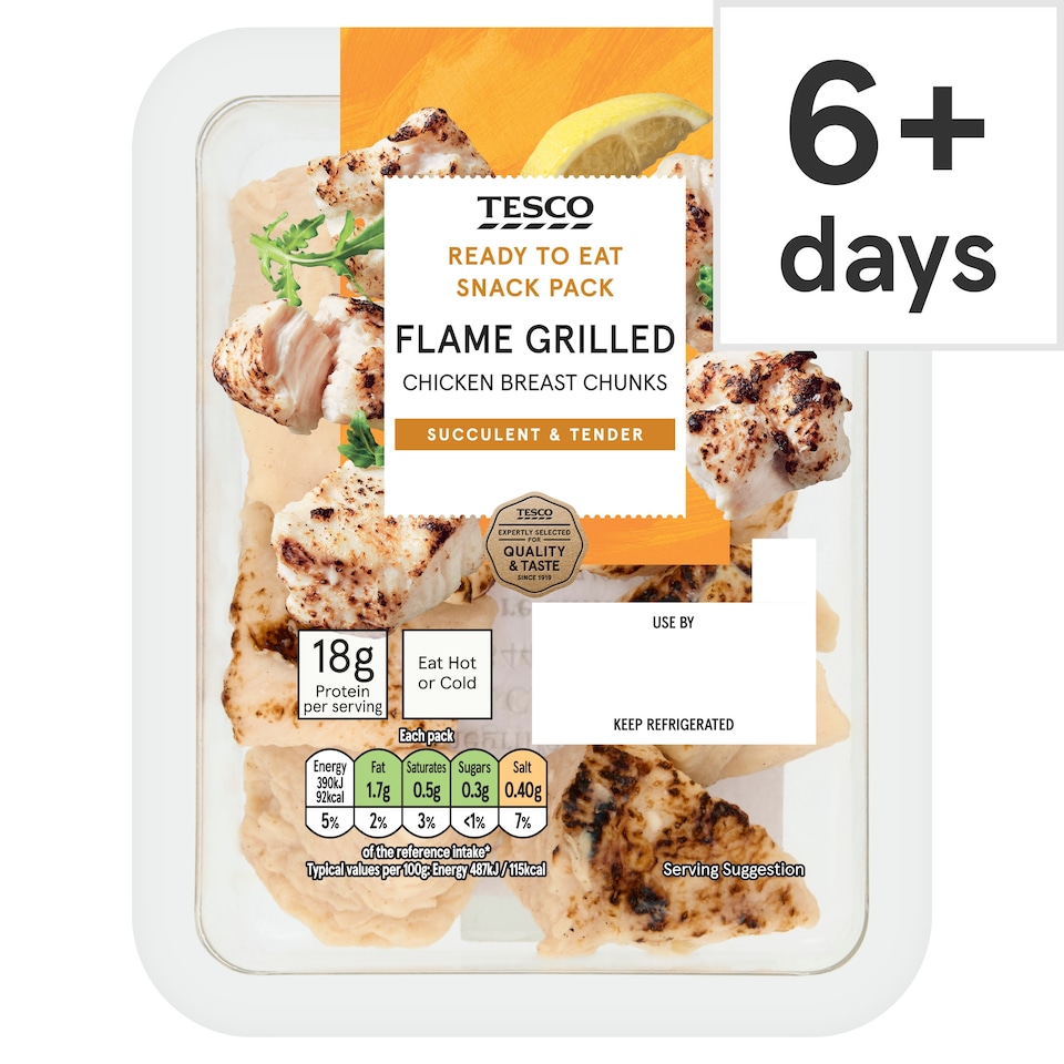 Tesco Flamegrilled Chicken Breast Chunks 80g