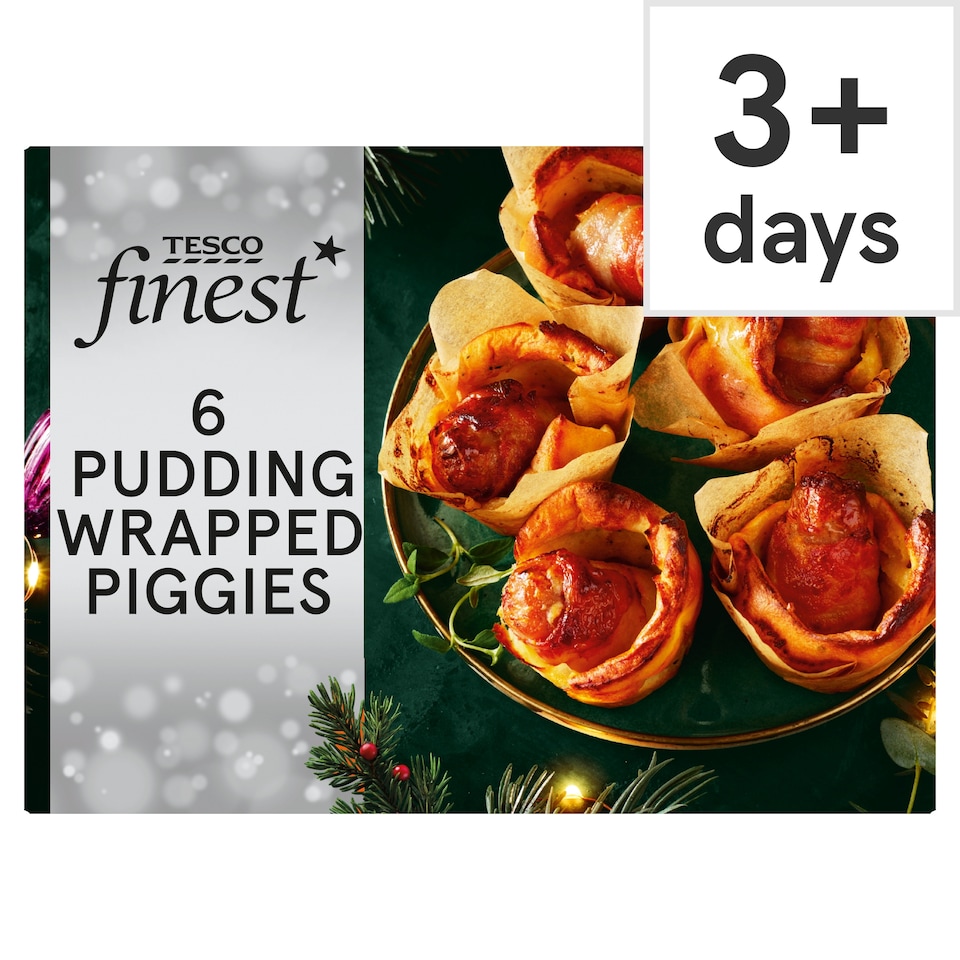 Tesco Finest 6 Pigs In Blankets Yorkshire Puddings 180G