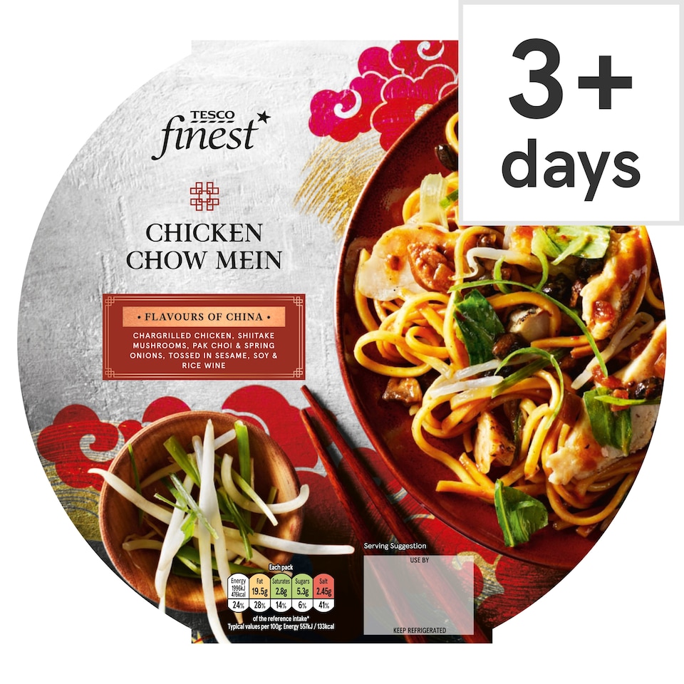 image 1 of Tesco Finest Chicken Chow Mein 380G