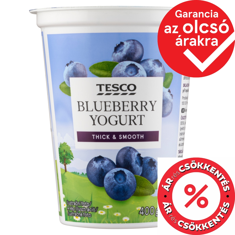 Tesco áfonyás joghurt 400 g