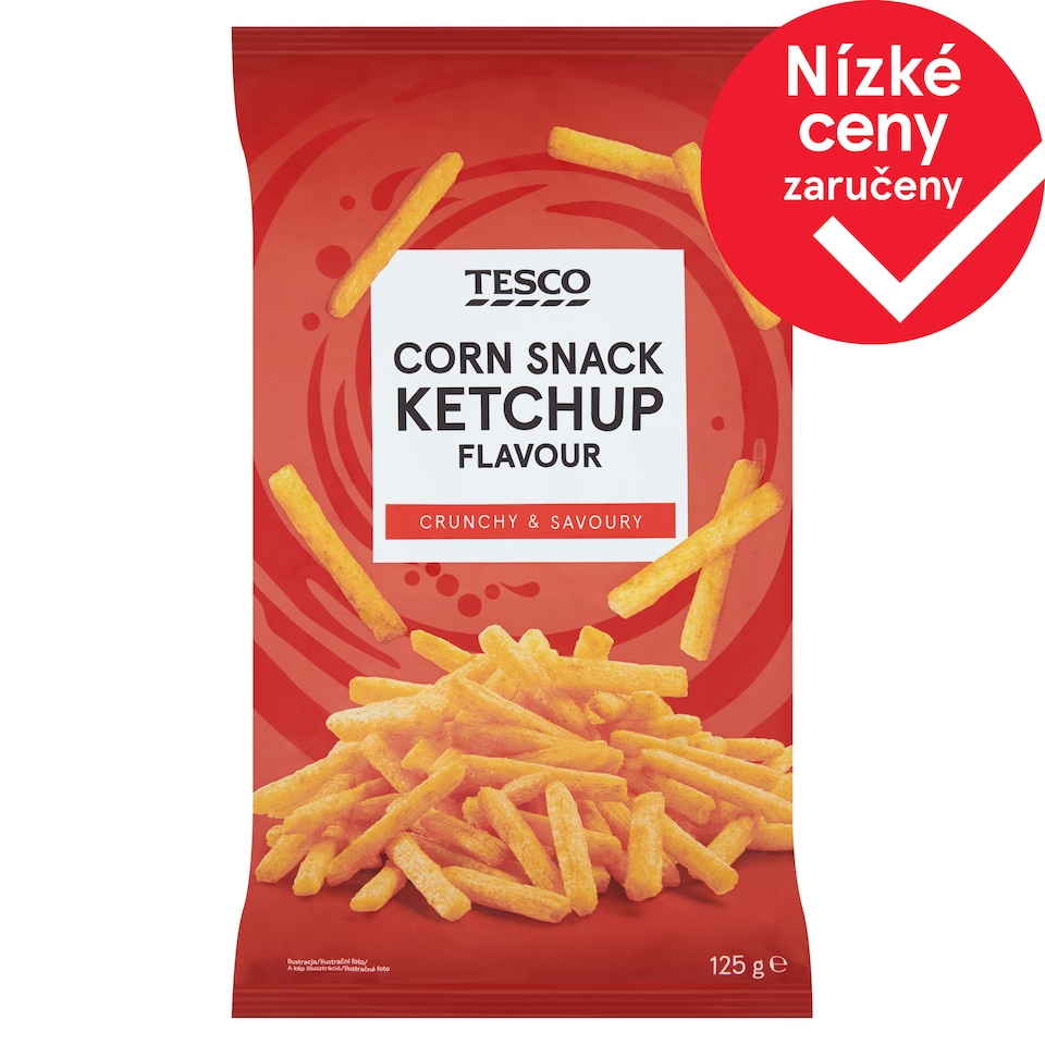 Tesco Kukuřičné křupky s příchutí kečupu 125g