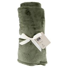 F&F Home Soft Green Super Soft Throw 120 x 150 cm