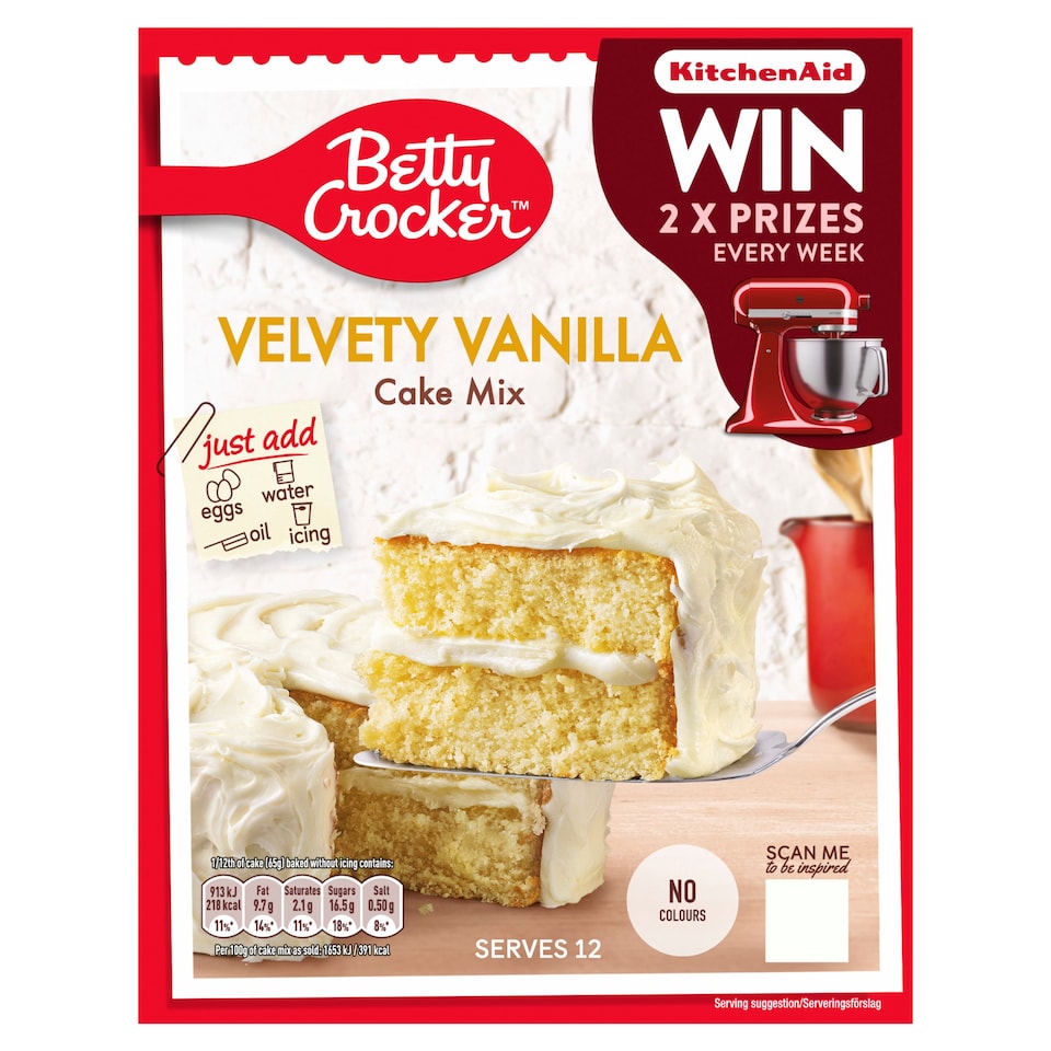 image 1 of Betty Crocker Velvety Vanilla Cake Mix 425G