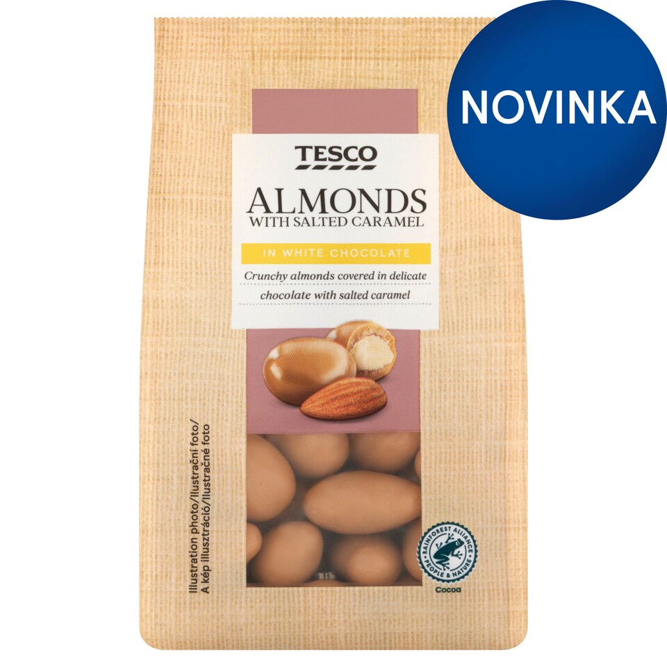 Tesco Almonds with Salted Caramel in White Chocolate 120 g