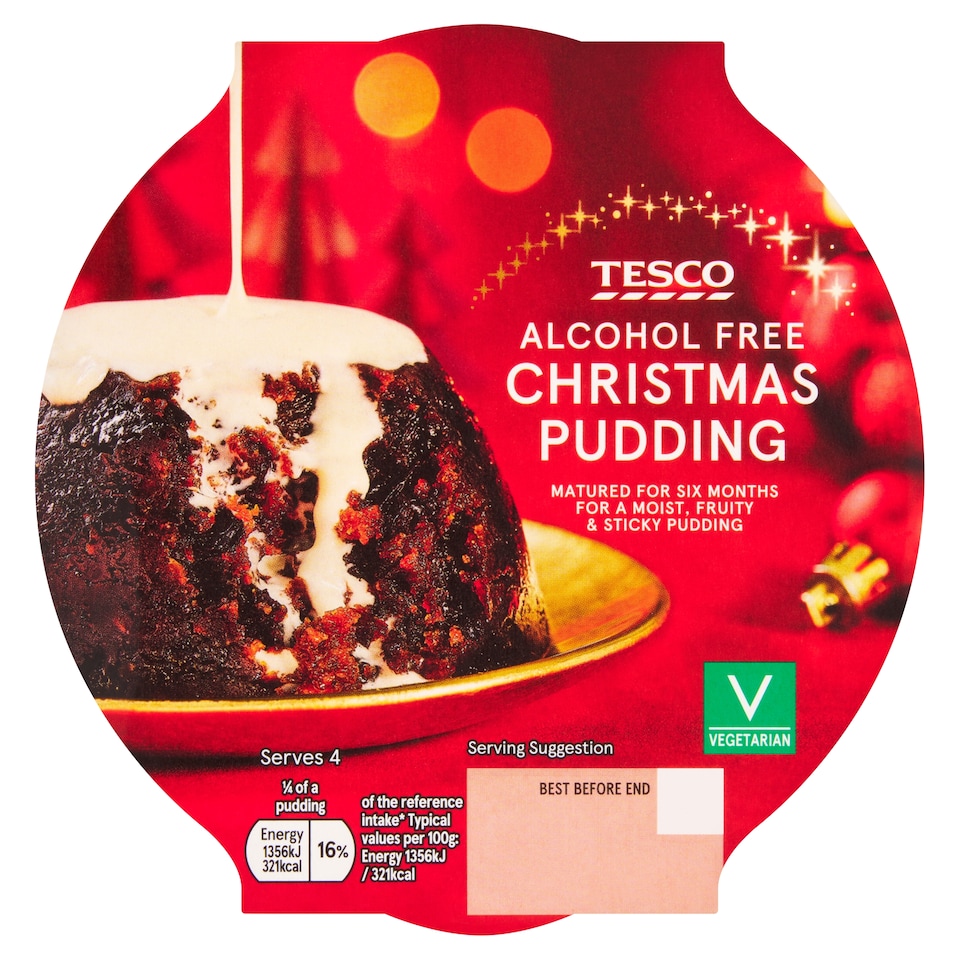 Tesco Alcohol Free Christmas Pudding 400G
