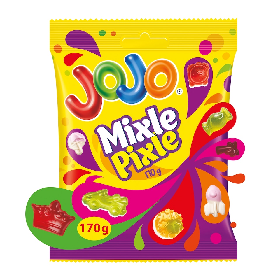 JOJO Mixle Pixle želé bonbóny s ovocnými příchutěmi 170g