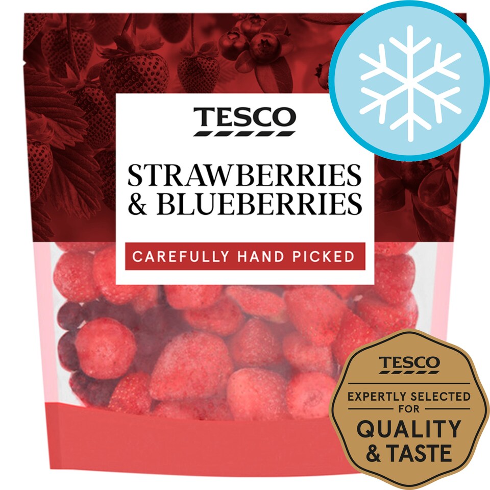 Tesco Frozen Strawberry & Blueberry 500G