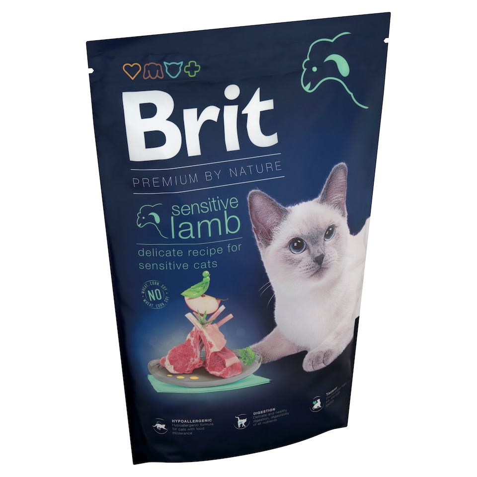 obrázok 1 z Brit Premium by Nature Cat Sensitive Lamb prémiové kompletné krmivo pre mačky 1,5 kg