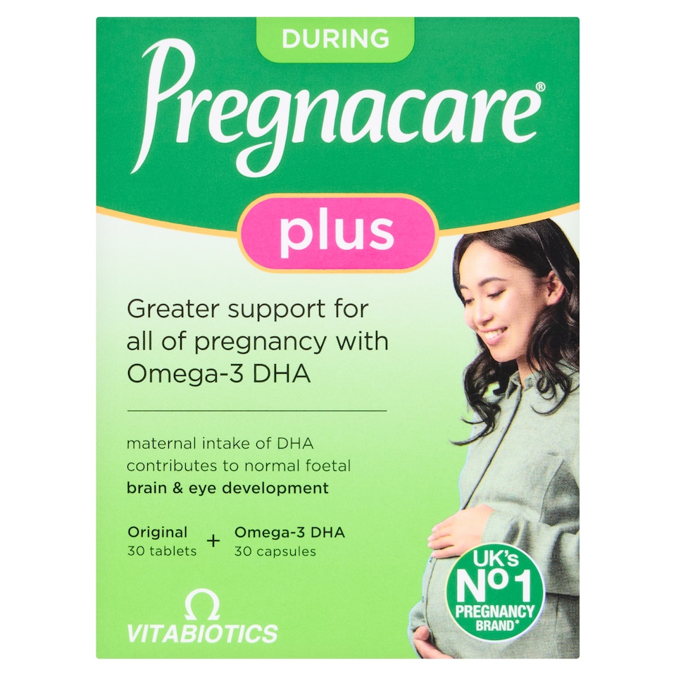 Vitabiotics Pregnacare Plus Prenatal Vitamin & Omega-3 Capsules 60s