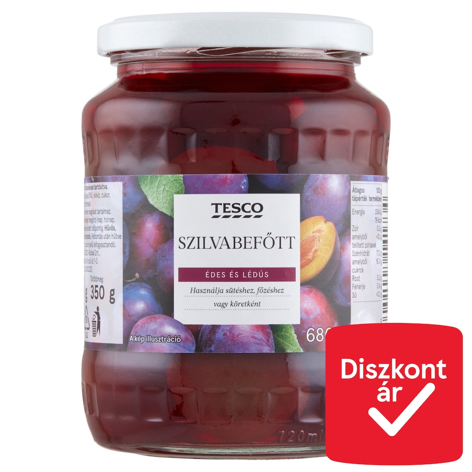 Tesco szilvabefőtt 680 g 