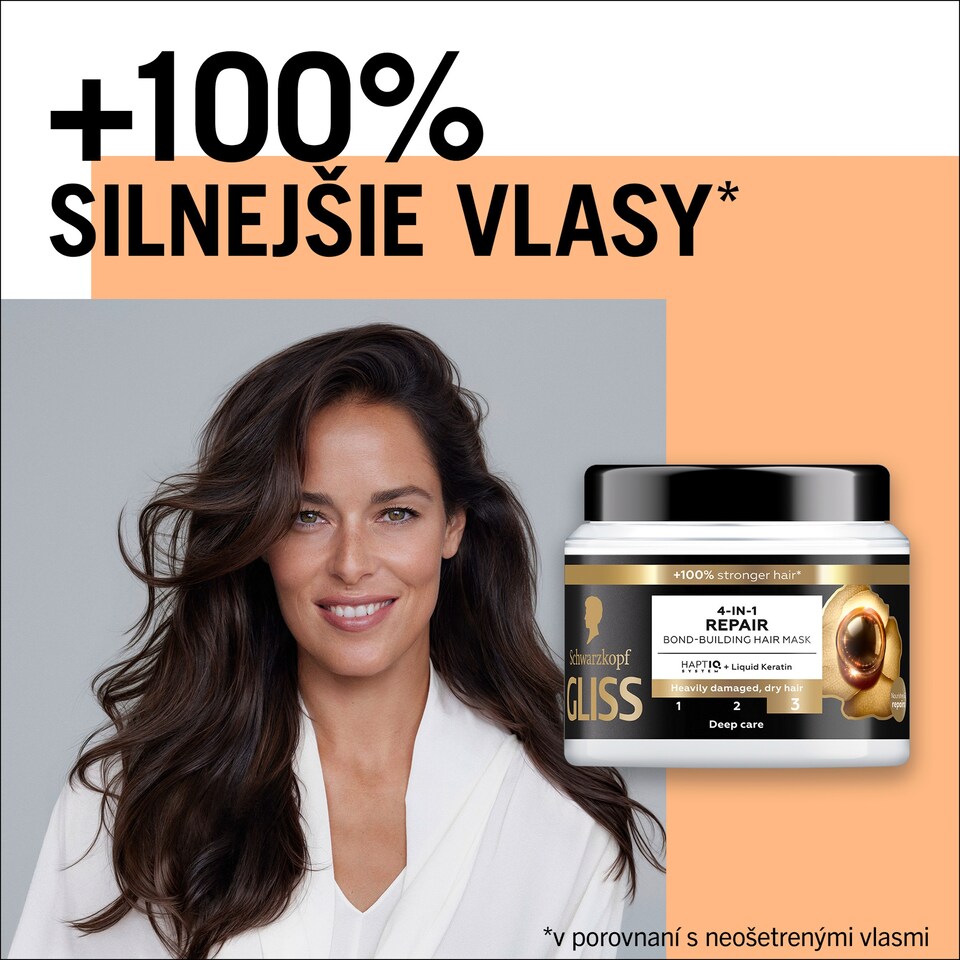 image 1 of Schwarzkopf Gliss 4 in 1 Repair Bond-Building Hair Mask 400 ml