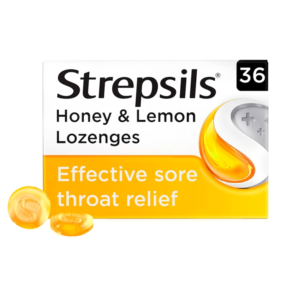 image 1 of Strepsils Honey & Lemon Lozenges x36 for Sore Throat