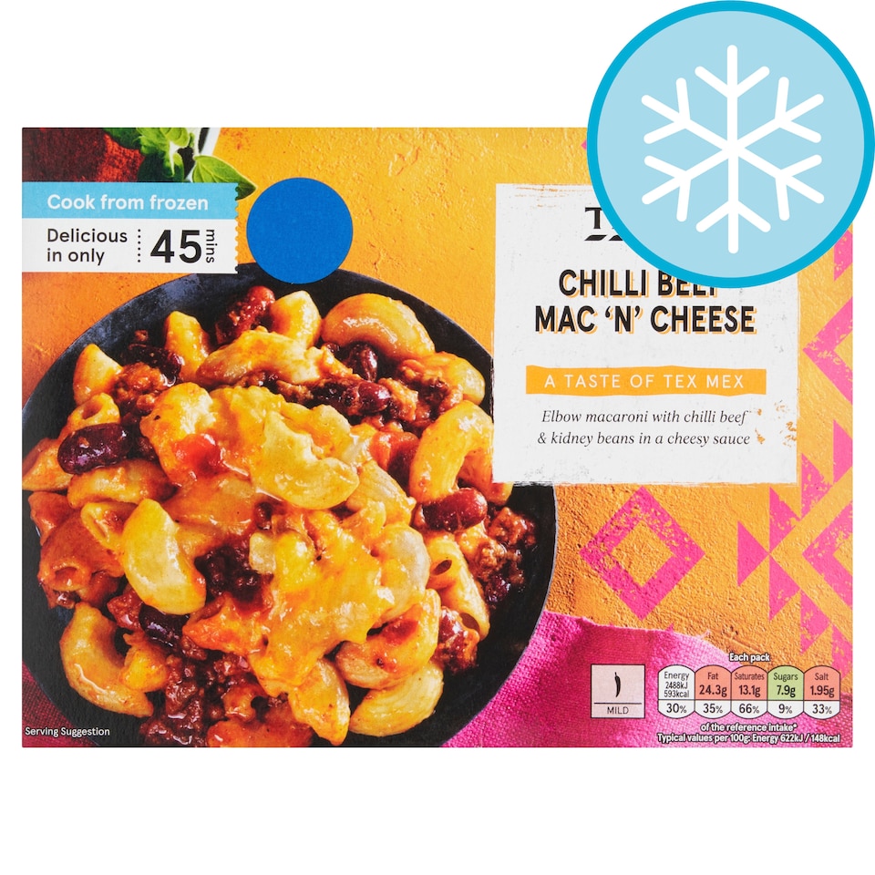Tesco Chilli Beef Nacho Mac 'N' Cheese 400g