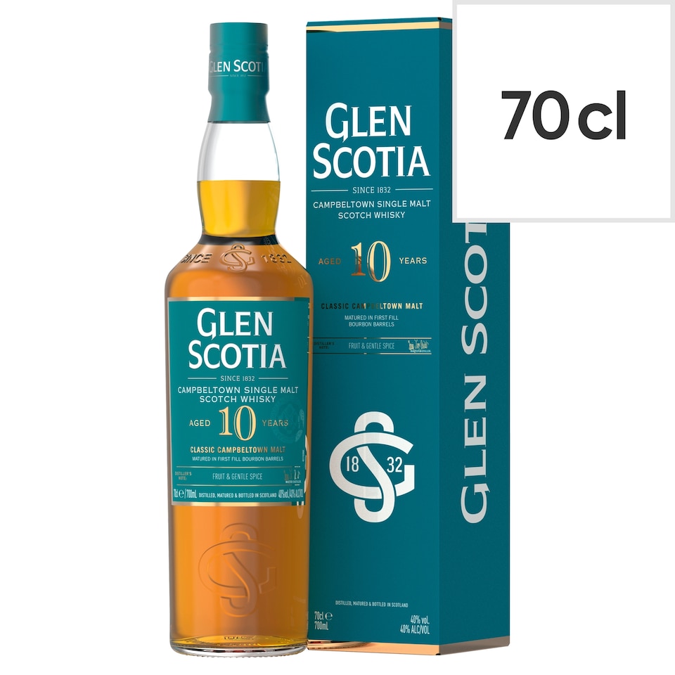 Glen Scotia Aged 10 Years Campbeltown Single Malt Scotch Whisky 70cl