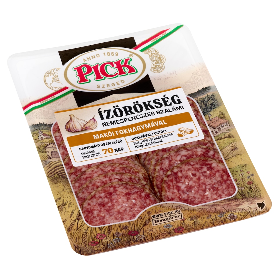 PICK Ízörökség nemespenészes szalámi makói fokhagymával 70 g  1. kép