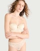 image 2 of F&F Lace Mesh Floral Thong in Cream