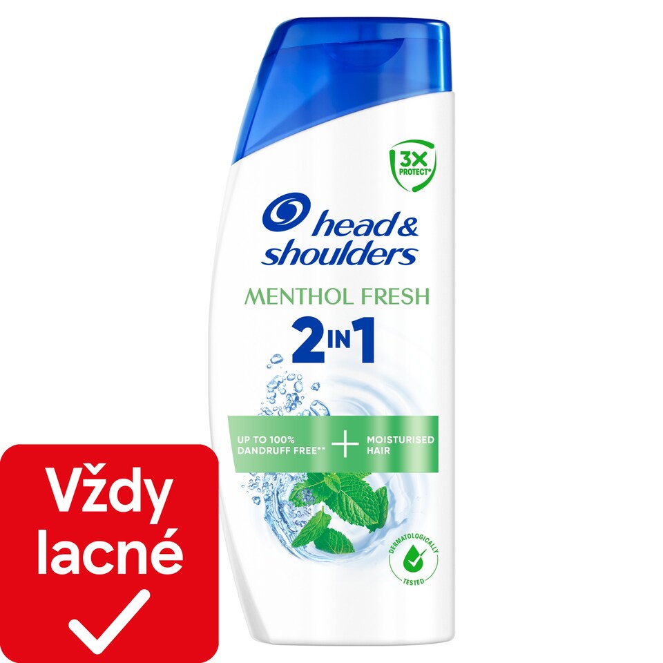 obrázok 1 z Head & Shoulders Menthol Fresh 2v1 Šampón proti Lupinám 400 ml. Osviežujúca Mentolová Vôňa