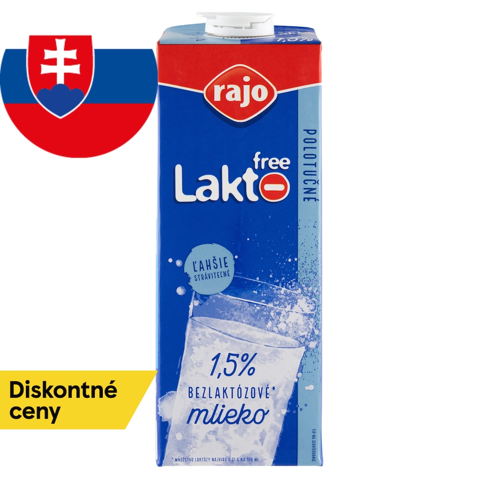 image 1 of Rajo Lakto Free Semi-Skimmed Milk 1.5% 1 L