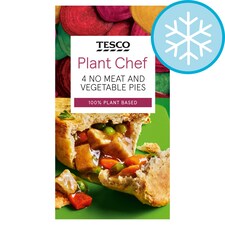 Tesco Plant Chef 4 No Meat And Vegetable Pies 568G