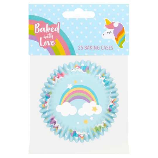 Baked With Love Unicorn Baking Cases 25S Tesco Groceries