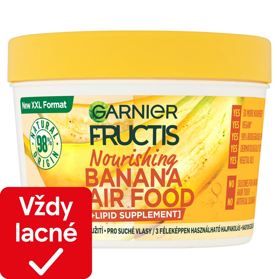 Garnier Fructis Hair Food Banana vyživujúca maska na suché vlasy, 400 ml