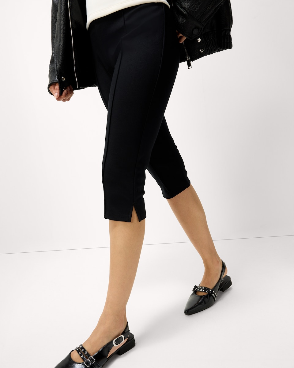 image 1 of F&F Modal Rich Capri Trousers in Black