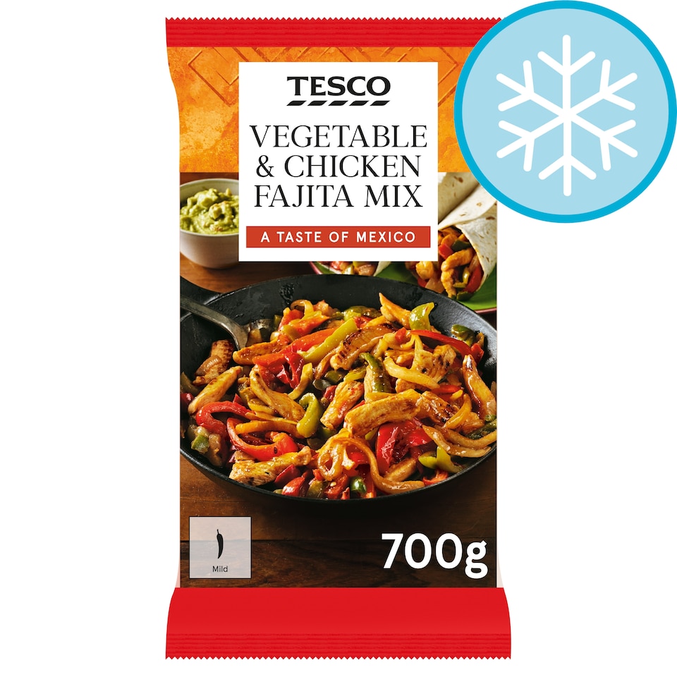 Tesco Vegetable & Chicken Fajita Mix 700G