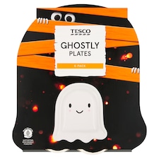 Tesco Halloween Ghost Paper Plates 6 Pack
