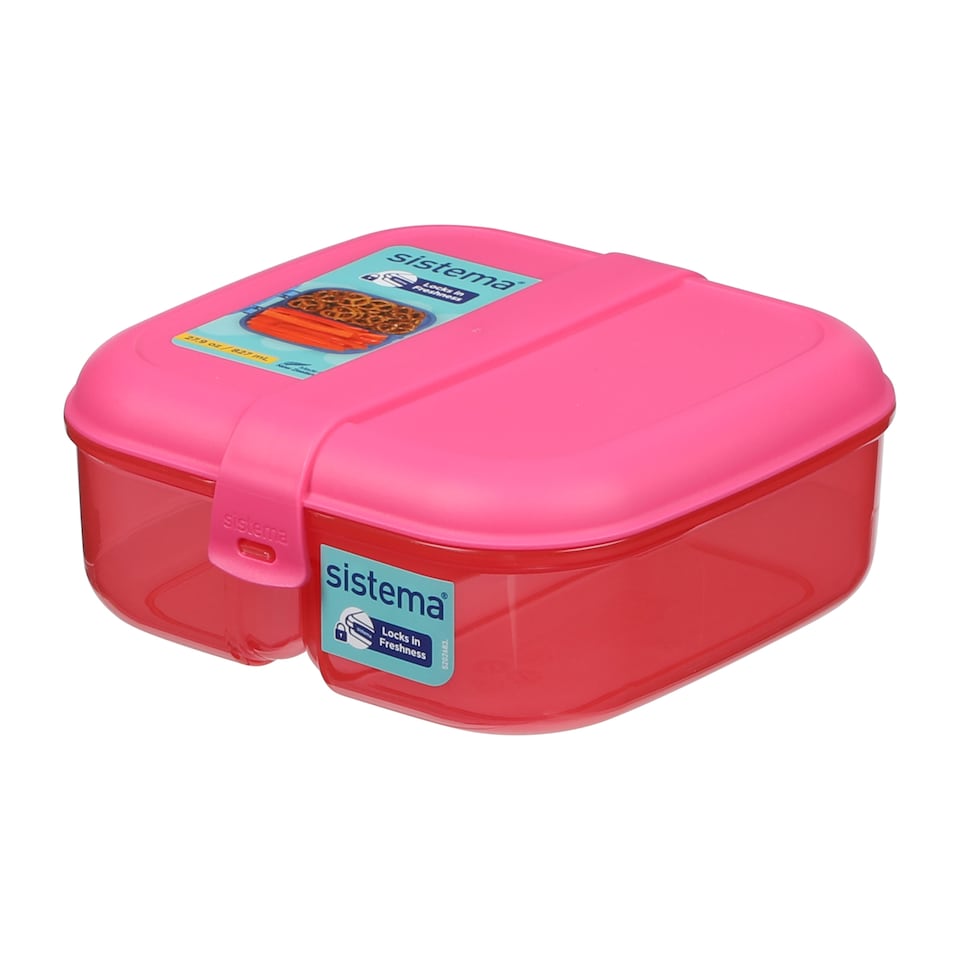 image 1 of Sistema Pink Ribbon Lunch Box 827ml