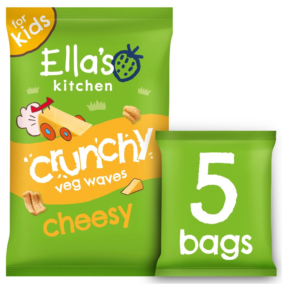 image 1 of Ella's Kitchen Organic Crunchy Veg Waves - Cheesy 5 x 10g