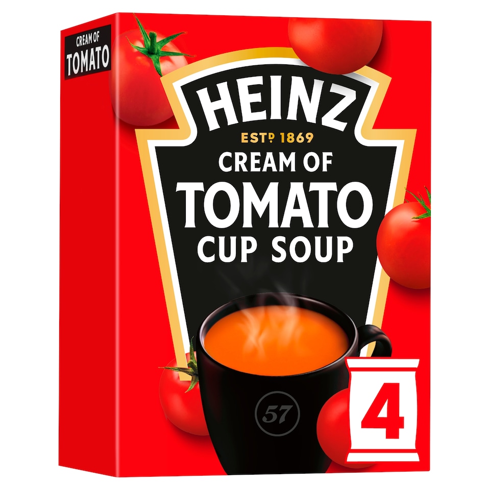 image 1 of Heinz Cream Of Tomato Cup Soup 4 Pack 88G