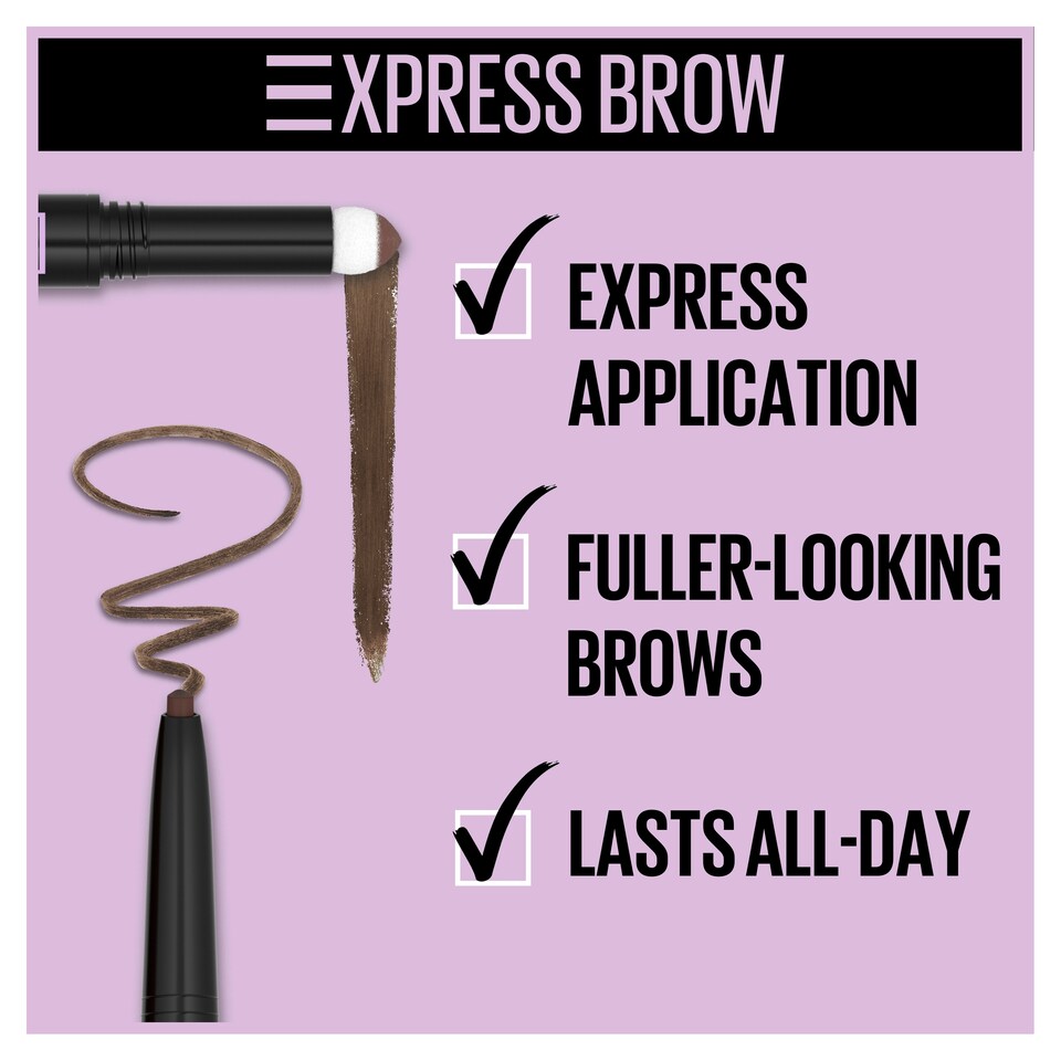 image 1 of Maybelline New York Express Brow Satin Duo Dark Brown