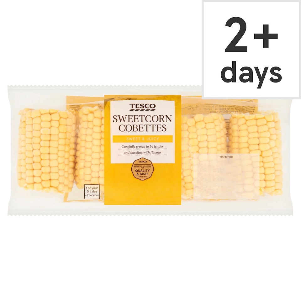 image 1 of Tesco Sweetcorn Cobettes 4 Pack 