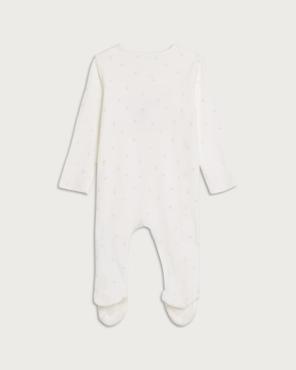 image 1 of F&F Baby Pure Cotton I Love My Mummy Long Sleeved Sleepsuit in White