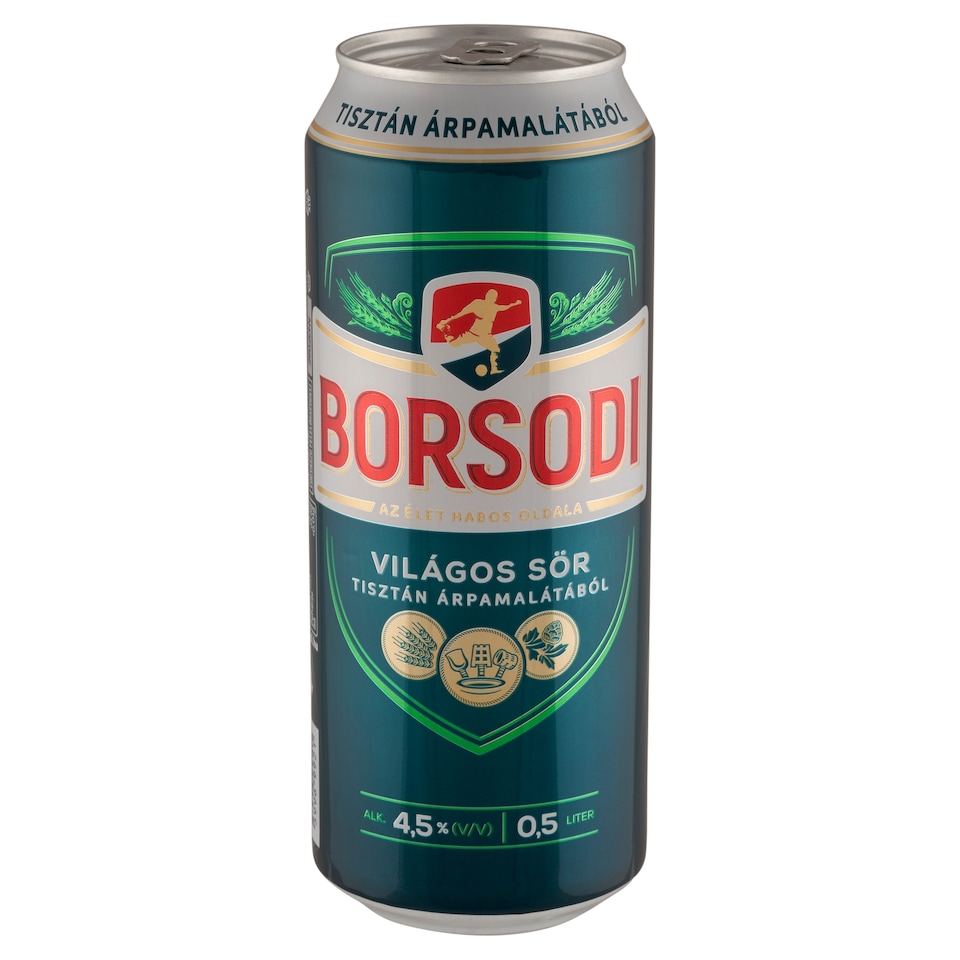 Borsodi világos sör 4,5% 0,5 l  1. kép
