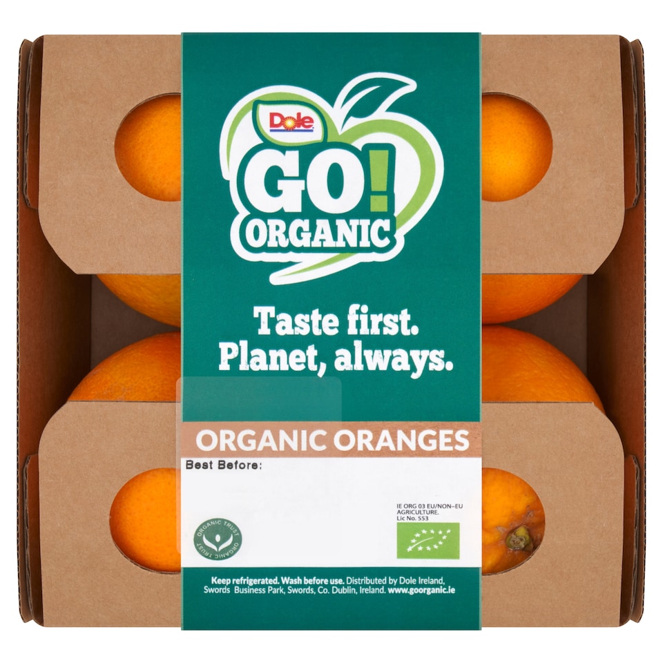 Dole Go Organic Orange 4 pack