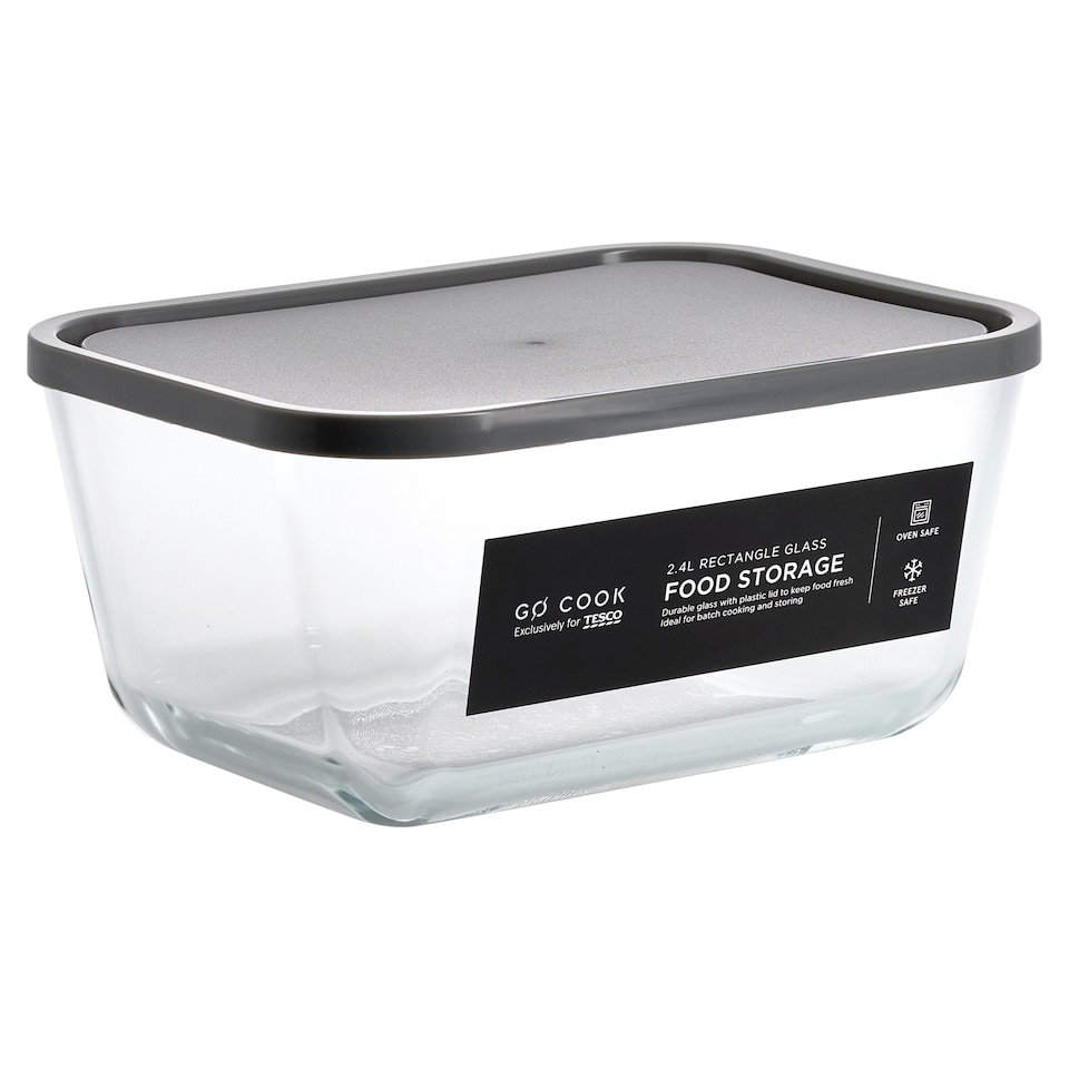 image 1 of Go Cook Rectangle glass food storage 2400ml
