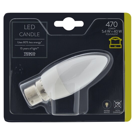 Tesco Led Candle 40W Cap Tesco Groceries