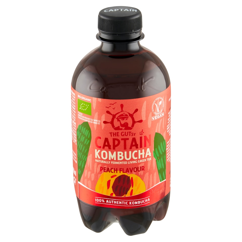 Obrázek 1 pro produkt The Gutsy Captain Kombucha Peach 400ml