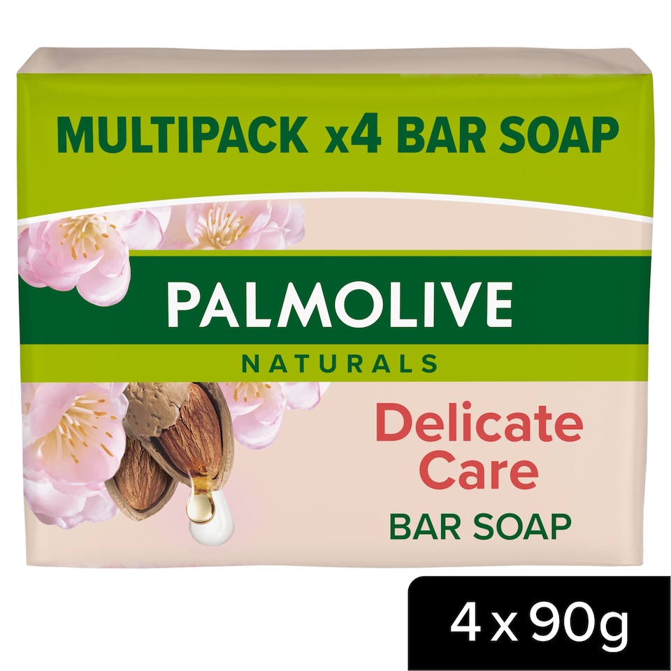 Palmoline Nats Almond And Milk Soap Bars 4X90g