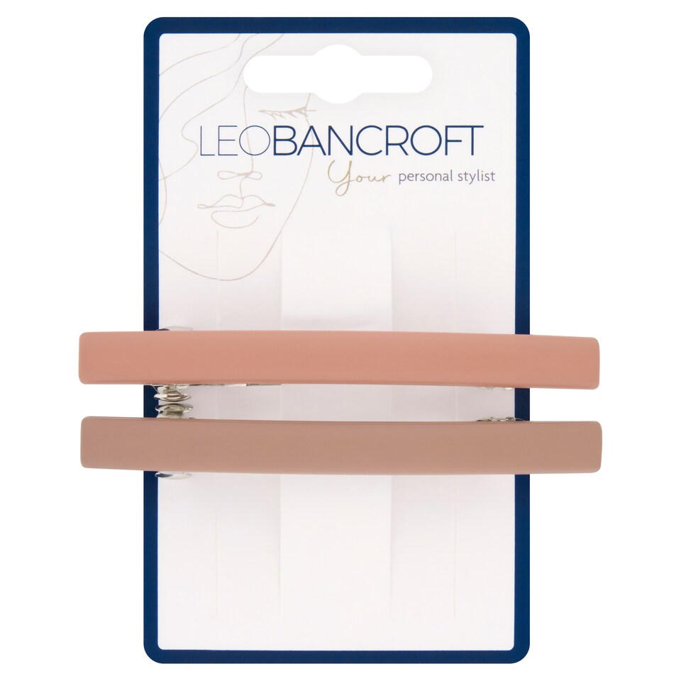 Leo Bancroft Small Barrette Black Tort. 2 Pack